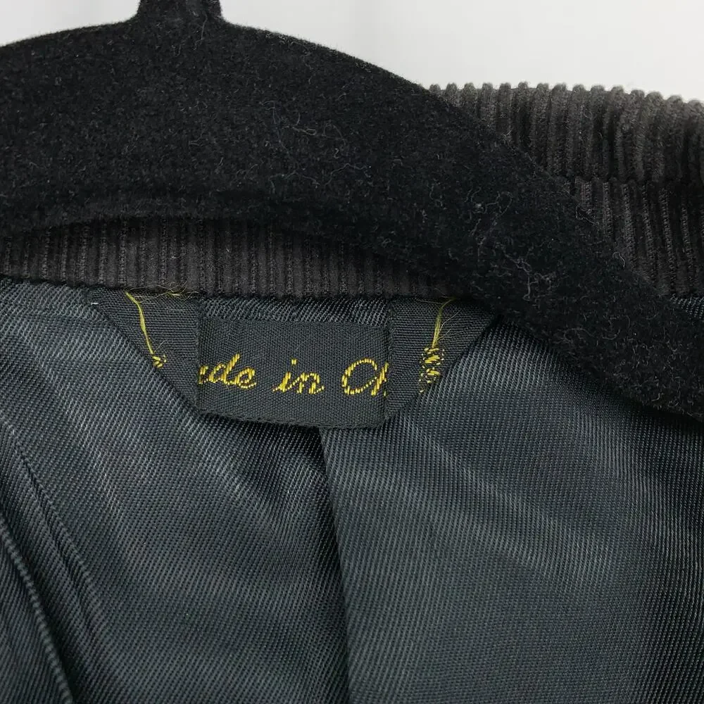 Vintage Sheplers Corduroy Western Blazer Jacket Mens Sz 46R Black